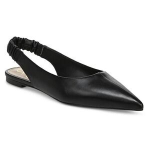 Sam Edelman Whitney Black Leather Slingback Flats Pointed Toe Size 6.5